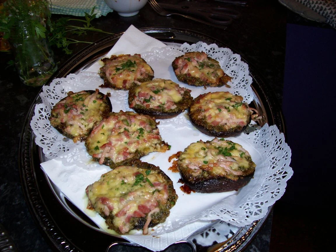 Champignons farcis au fromage & persil